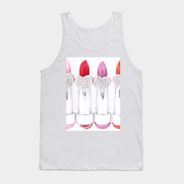 Pretty Pink Lipstick Tank Top by NewburyBoutique